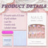 Press on Nails Short Square, 24Pcs Fake Nails with Designs, Glossy Glue on Acrylic Artificial Nails for Women
