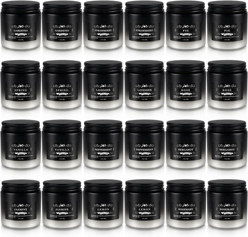 Scented Candle Set 24 Pack, Black&White, Candle for Home Scented, Odor Eliminating,