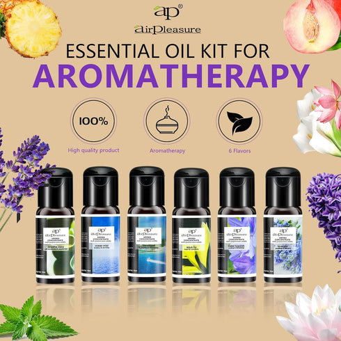 Essential Oils Reborn Aroma Oils Gift Set for Aromatherapy Diffuser, 6 Bottles, 15 ML