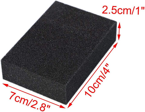 uxcell 2pcs Scouring Pads Non-Scratch Scouring Sponge Scrub Pads 4" x 2.8" for Scouring Kitchens, Dishwashing, Black by uxcell