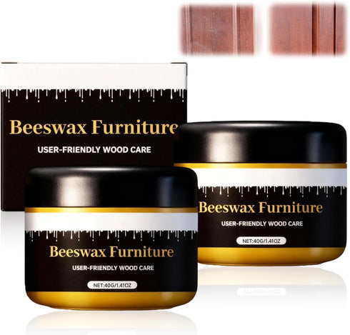 Iaolose 2PCS Multipurpose Beeswax Furniture Polish and Cleaner, Beeswax Gleam, Furniture Wax, All-Natural