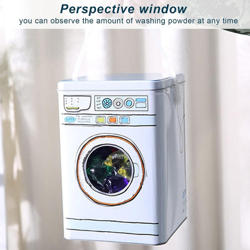 Large Capacity Washing Machine Modeling Powdered Laundry Detergent Container with Perspective Window, Multifunctional