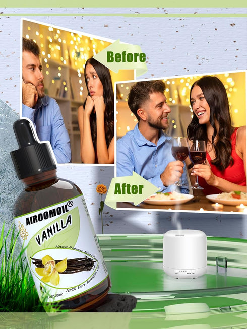 Vanilla Bean Essential Oil Warm Scented Oils for Air Freshener, Diffuser, Candle Making, 4 Fl Oz