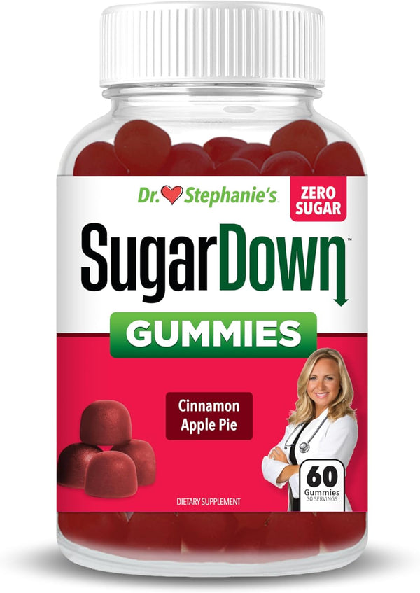 Dr. Stephanie’s SugarDown Gummies, Ceylon & Cassia Cinnamon Supplement, 0g Sugar