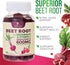Beet Root Soft Chews, Vegan Heart Health Support Supplement, Pomegranate Raspberry Flavor, 60 Count