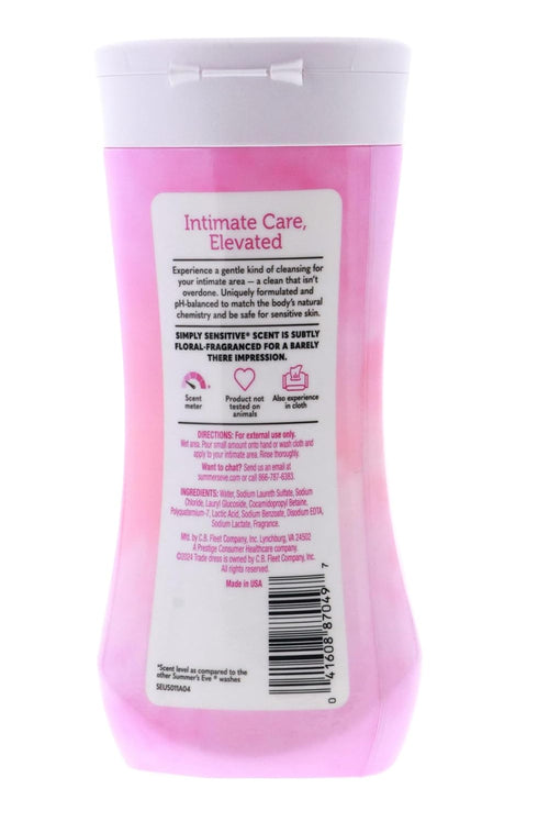 Summer's 9 Oz (Pack 4) Eve Cleansing Wash Sensitive Skin, Simply Sensitive Fl