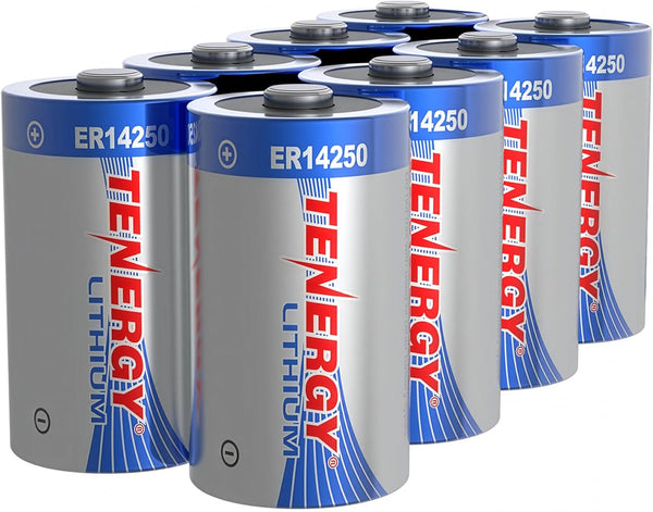 Tenergy 3.6V 1/2 AA Lithium Battery, 1200mAh ER14250 Non-Rechargeable Batteries for Alarm Systems,