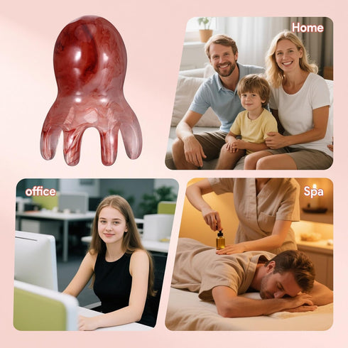 Qiuruoo 2 8 Pcs Octopus Head Massage Comb, Scalp Massage Tool for Head and Body Relaxation, Unique Points to Melt