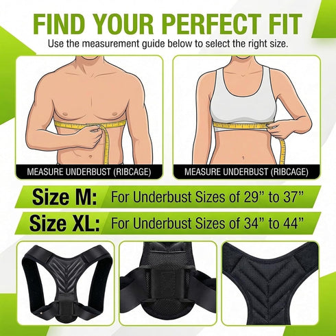 pinkmintcat Posture Corrector for Women & Men, Adjustable Back Support Brace with Y-Shape, Lightweight Shoulder