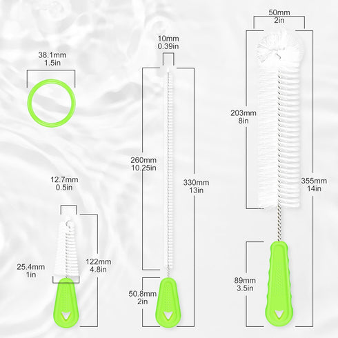 Set 3, 14 Rnoafmu Bottle Brush Cleaner of in Long Handle Water Bottle & Straw Cleaner Brushes for Washing Tumblers