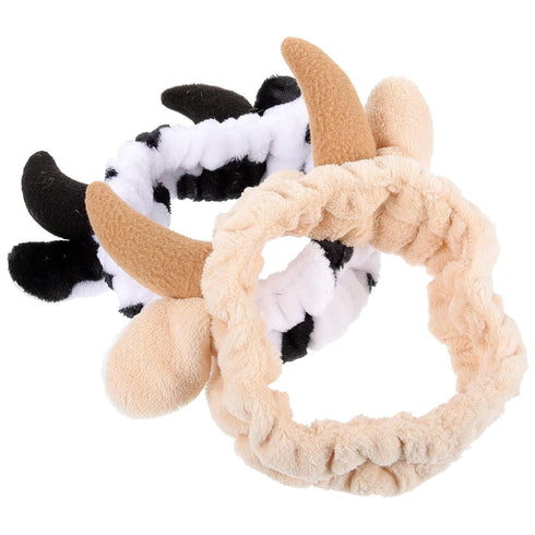 NOLITOY 2 pcs Animals Ears Headbands, Cute Makeup Hair Band Skincare Headbands for Women Girls
