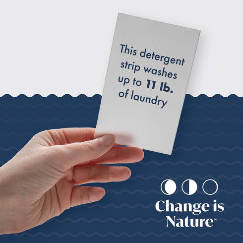 Laundry Sheets, 40 Loads - Unscented, Low Waste, Plastic Free, All Natural Hypoallergenic Soap Detergent for Travel