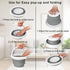 Collapsible Mop Bucket and Ice Bucket, 5L Household Cleaning Silicone Dust Mops Bucket, Portable Bathroom Supplies