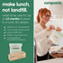 Home Compostable Resealable Sandwich Bags, 7"x7", Microwave & Freezer Safe, 200 Count