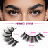 Veleasha 10 Pairs Natural Fluffy False Eyelashes - Soft Wispy 3D Faux Mink Lashes Pack (V07)