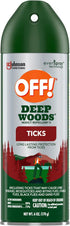 OFF! Deep Woods Insect Repellent Aerosol, Bug Spray with Long Lasting Protection from Ticks and Listed Bugs, 6 oz