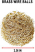 6 Pcs Brass Kitchen Cleaner Scrubbing Scour, Non-Scratch Dishes Scrubber, Copper Scrubber