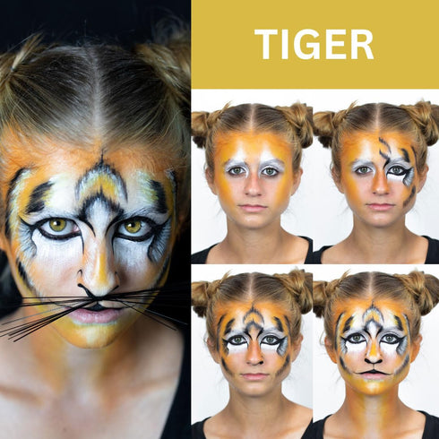 Mehron Makeup Premium Character Kits for Halloween & Cosplay, Complete Makeup Kit, Feline/Cat