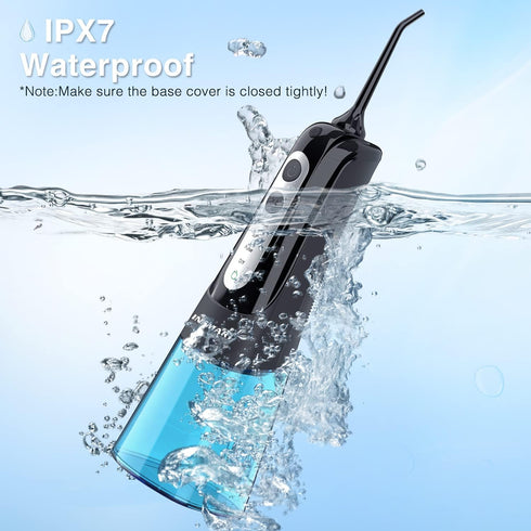 Cordless Water Dental Flosser Teeth Cleaner, INSMART 300ML Tank USB Rechargeable Oral Irrigator for Home & Travel, Blue