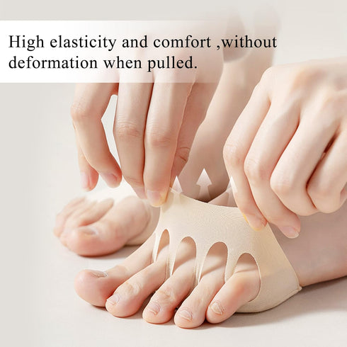Invisible Breathable Honeycomb Fabric Ball of Foot Pads, Thickened Soft Metatarsal Cushions for Flats, High Heels, Pain