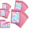 120 PCS Smell Proof Mylar Bags: Resealable Holographic Packaging Pouch with Clear Window for Food Storage (Black)