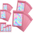 120 PCS Smell Proof Mylar Bags: Resealable Holographic Packaging Pouch with Clear Window for Food Storage (Black)