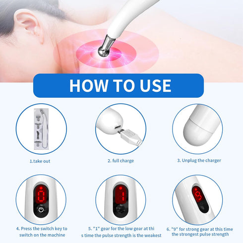 Acupuncture Pen - Electronic Pain Relief Therapy, 5-in-1 Merídian Energy Pulse Massage Pen, Gifts for Women & Men
