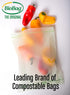 BioBag 100% Certified Compostable Resealable Food Storage Bags, Quart Size, 20 Count