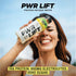 Whey Protein Water Sports Drink by PWR LIFT, Lemon Lime, Keto, Zero Sugar, Post-Workout Energy Beverage, 16.9 Fl Oz