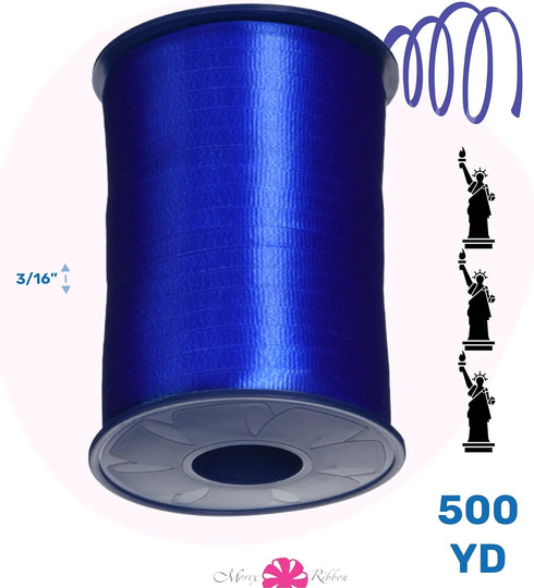 Morex Poly Crimped Curling Ribbon, 3/16-Inch by 500-Yard, Royal Blue (253/5-614) by Morex