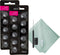 Oticon Minifit Open 8mm Dome Piece with Hearing Aid Cleaning Brush, Vent Tool, Microfiber Cloth (2 Packs, 20 Domes)