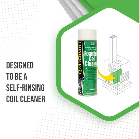 QwikProducts Foaming Coil Cleaner for AC Unit, Heating, Refrigerator, Air Conditioner No Rinse Coil Cleaner Spray