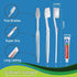 30pcs Disposable Toothbrushes with 10g Toothpaste and 7inch Black Comb, Individually Wrapped for Homeless, Hotel, Airbnb