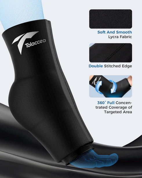 Tolaccea Ankle Ice Pack Wrap PRO for Injuries, Flexible Cold Pack for Hot and Cold Therapy, Plantar Fasciitis, Large