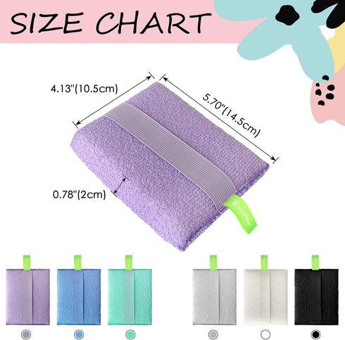 Evridwear Exfoliating Bath Sponge, Daily Skincare Body Scrubbers with Strap, 3 Count Value Pack