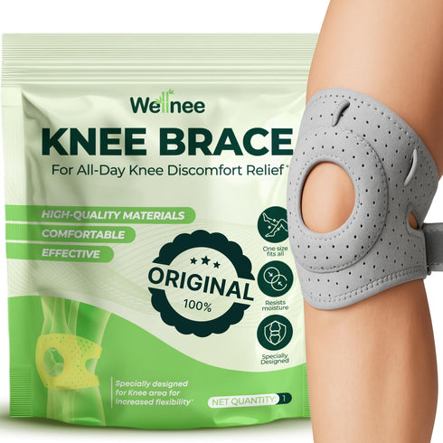 Wellnee Knee Brace with Silicone Padding - Wellknee Compression Sleeve for Men