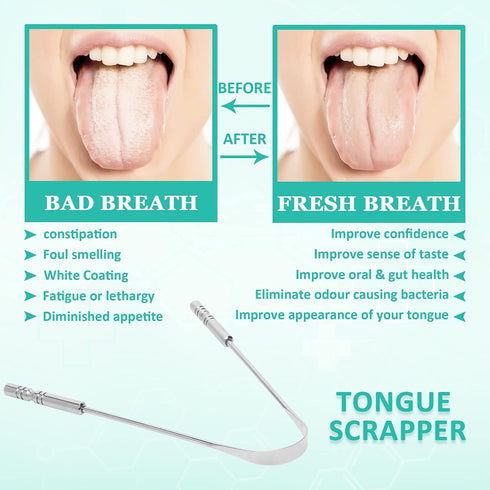 Pack 1 YASHIKA ENTERPRISES Tongue Scraper with Case Easy to Use Tongue Scraper for Adults Tongue Cleaner for Oral Care