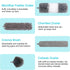 12pcs Microfiber Dusters with Extension Pole (Stainless Steel) 30 to 100'', Washable, Bendable Long Feather Duster for