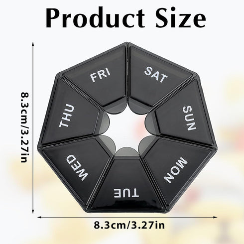 Sibba 7 2 Day Pill Organizer, Pcs Medicine Pill Box, Daily Pill Holder, Portable Travel Pill Container Holder