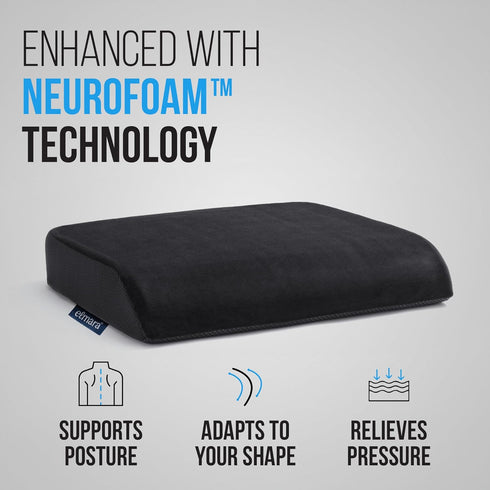 Elmara Doctor-Designed Memory Foam Seat Cushion is The Ultimate Comfort Solution Thick Seat Cushion Relieves Back