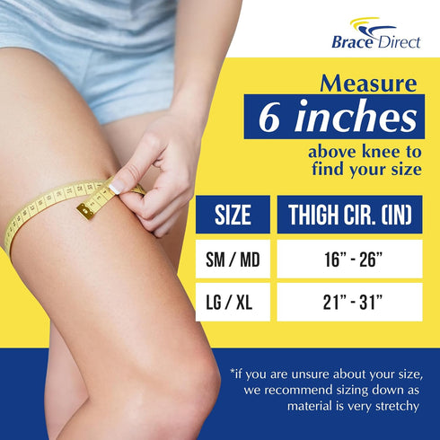 Brace Direct Knee Brace Undersleeve - Compression Liner for Orthopedic Knee Supports, Non-Slip Breathable Sleeve (SM/MD)
