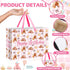 Nefrayd Cowgirl Gift Bag, Pink Western Gift Bag with Card and Tissue Paper, Western Theme Birthday Party Decorations