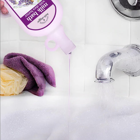 Moisturizing Lavender Chamomile Milk Bath - Hydrates Skin - Made With Shea Butter and Vitamin E (Pack of 2 Bottles, 28