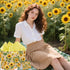 SUNDECO Large Sunflower Gift Bag with Yellow Tissue Paper and Greeting Card, Sunflower Wrapping Paper for Women, Girl