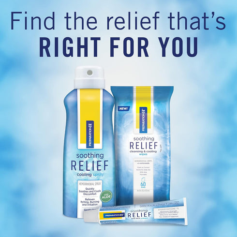 Preparation H Cooling Spray, Soothing Relief No-touch Witch Hazel for Irritated Skin - 2x2.7 Oz Bottles