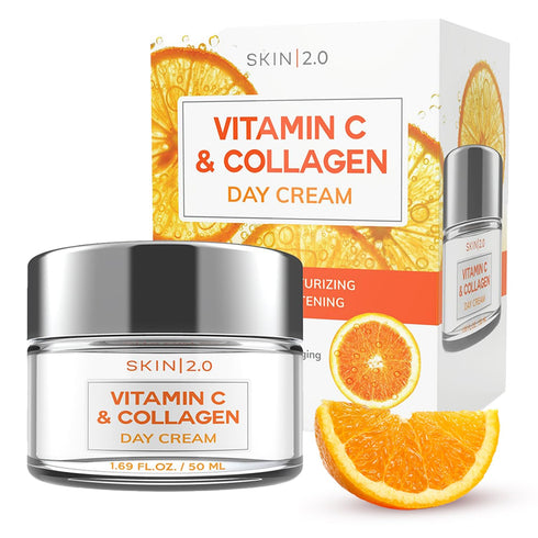 Vitamin C and Collagen Daily Face Moisturizer, Dermatologist Tested Anti-Aging Cream for All Skin Types, 1.69 Fl. oz