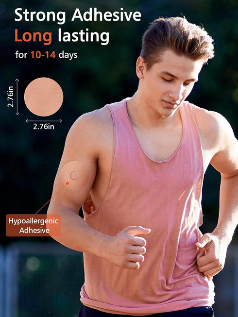 20 Packs Freestyle Libre 3 Covers, Adhesive Patches for Glucose Sensor, Long Lasting for 10-14 Days by SUNMON