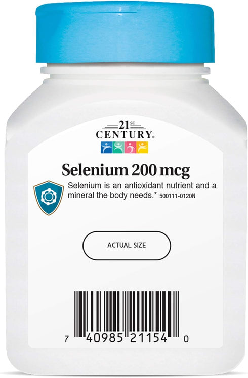 21st Century Selenium 200 Mcg Capsules, 60 Count (Pack of 2)