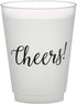 Santa Barbara Design Studio 16-Ounce Wedding Party Cups, 8-Count Reusable BPA-Free Plastic Frost, Cheers