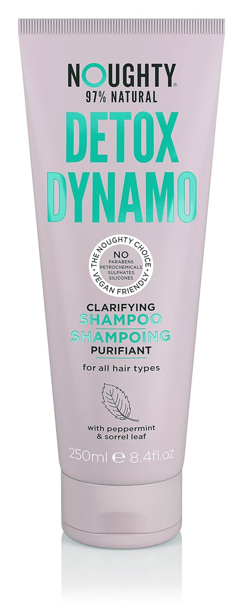Noughty 97% Natural Detox Dynamo Clarifying Shampoo, Refreshing Hair Care with Peppermint and Sorrel Leaf